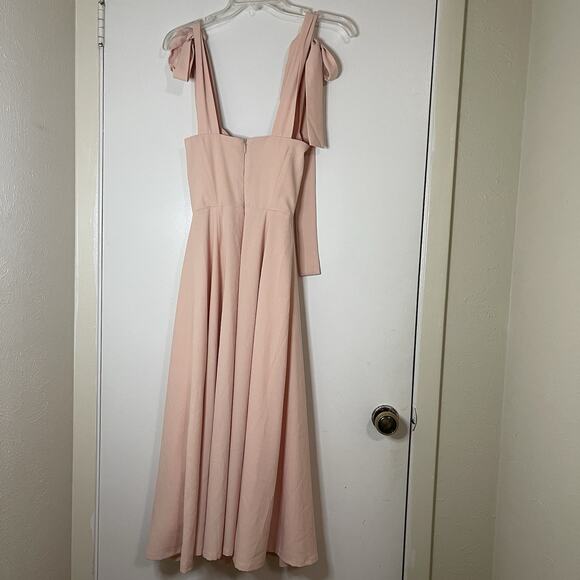 NWOT HOUSE OF CB 'Alicia' Blush Pink Midi Sundress XS - Picture 8 of 9